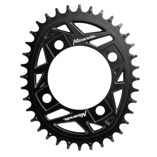 Oval Chainring 34 Teeth BCD 88 Aluminium Black for MTB
