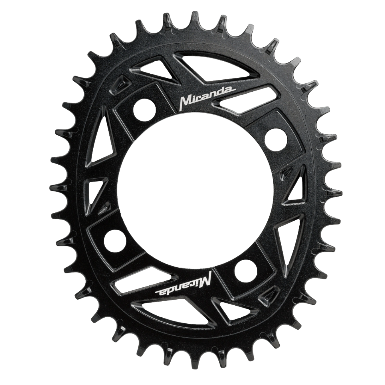 Oval Chainring 36 Teeth BCD 88 Aluminium Black for MTB