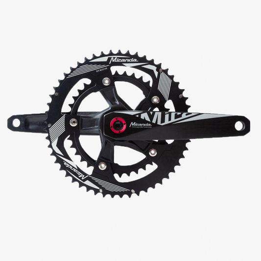 Road XMod Kappa Crankset 175 Q:0 39/53 Teeth Cold-forged aluminium alloy Scotch Brite Black cover Red for ROAD