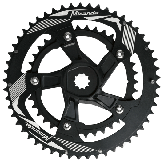 XMod Road Double Chainring W/spider 34/50 Teeth Aluminium Black for ROAD