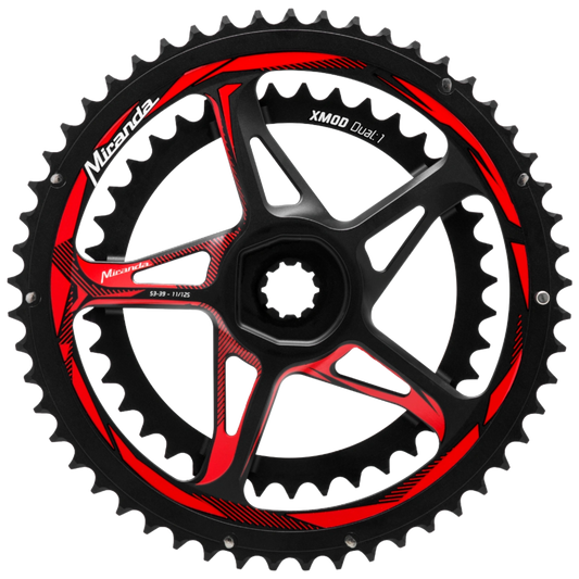 XMod Road Spiderless Double Chainring 34/50 Teeth Aluminium Black for ROAD